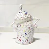 Kitchen Storage Jar Storage Bottle with Attitude Multi-style European Style Vintage Spotted Cup Creative Covered Akimbo Food Jar 6