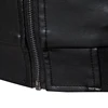 TRAF 2024 Leather Men's New Trend Fashion Spring And Autumn Stand Collar Comfortable Slim Leather Jacket Handsome Youth Coat 3
