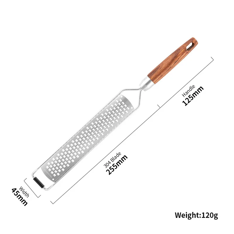 Description Picture 3 of itemStainless Steel Cheese Grater Slicer Lemon Zester Chocolate Chopper Fruit Peeler Planer Non-Slip Handle Lightweight Cook Gadgets