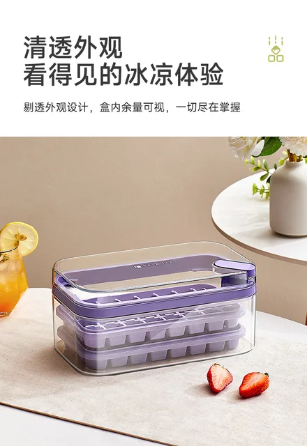 Plastic Ice Mold Box Household Making Ice Homemade Ice Block Mold With Lid  Removable Dustproof Cover DIY Kitchen Supplies Tools - AliExpress