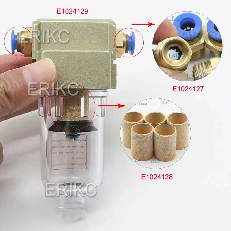 

ERIKC Common Rail Filter for High Pressure Common Rail Test Bench Part, Diesel Fuel Injector Tester Filter for Bosch Denso Delph