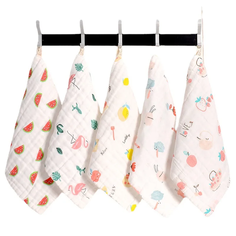 

30x30cm Baby Towel Cotton Cloth Baby Bath Towel Handkerchief Cotton Burp Cloth Soft Absorbent Gauze Washcloth Baby Saliva Towel