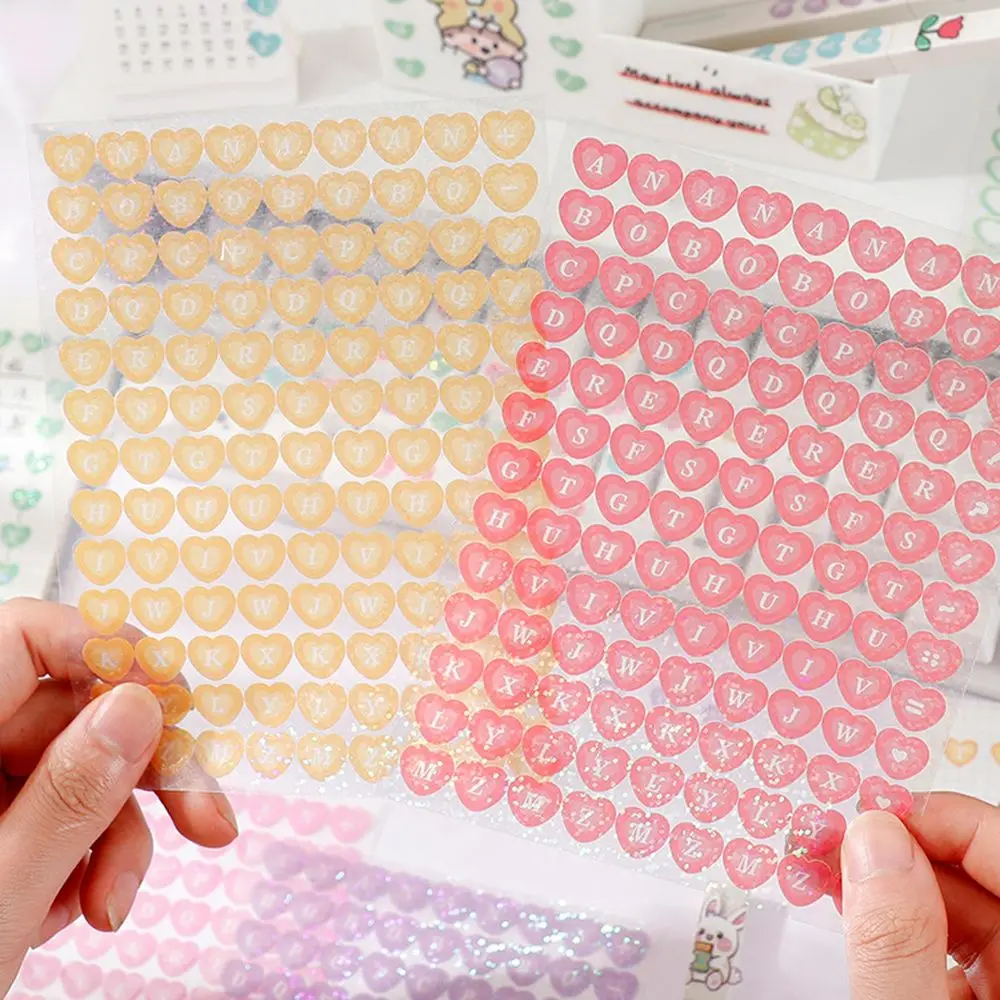

Phone Case Decor Stationery Sticker Heart Symbol Series Hand Account Sticker Laser Sticker Handbook Decoration Stickers