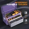 5 Drawer Tool Chest with Wheels, Rolling Tool Chest with Drawers, Tool Storage Organizer Cabinet with Lock&Key for Ga 4