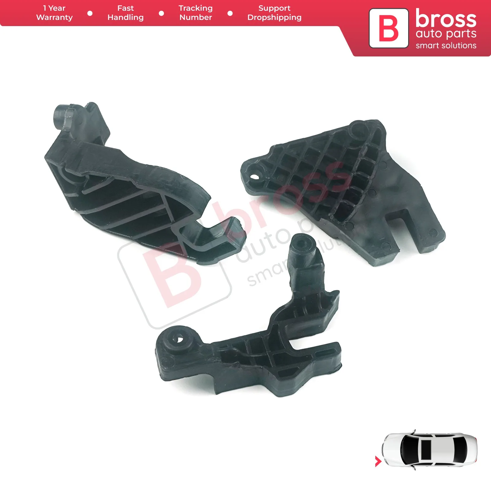 

BHL540 Headlight Holder Mount Repair Bracket Tab Set Left Side for Audi A6 C7 4G Avant Sedan A6L Allroad Quattro S6 4G0998121A