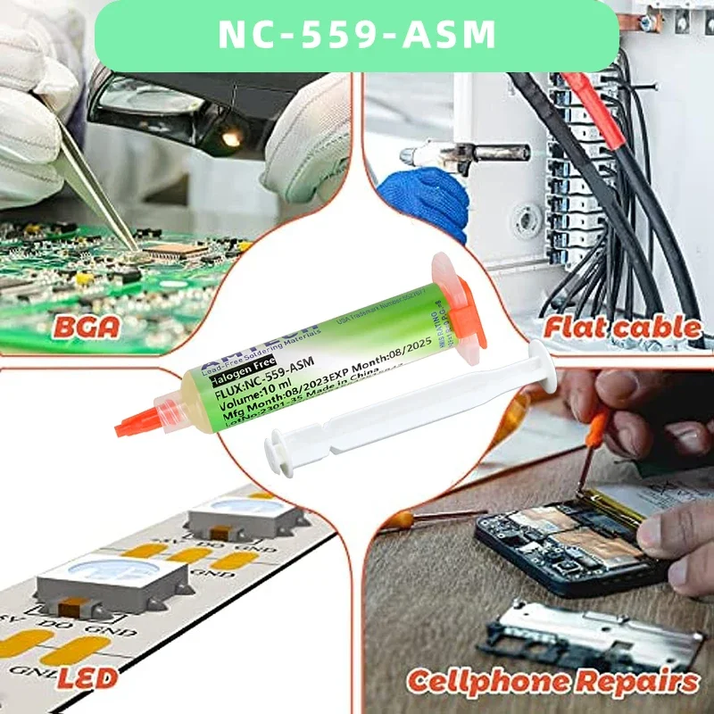BGA PCB No-Clean Solder Welding Advanced Oil Flux Grease 10cc Soldering Repair Paste NC-559-ASM_voghion.com