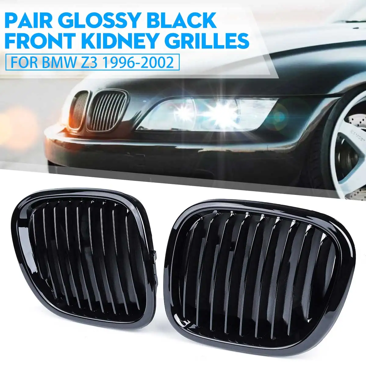 Sporty Front Hood Kidney Grille