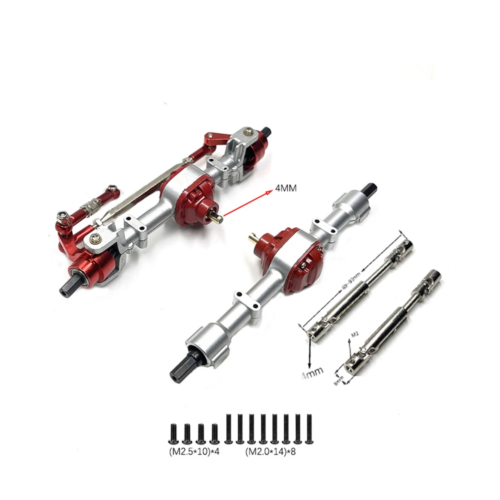 Für MN78 MN82 Metall-Vorder- und Hinterachse mit 3mm bis 4mm Wellenhülse Antriebswelle CVD 1/12 RC Auto Upgrade-Teile Zubehör – Detail 7
