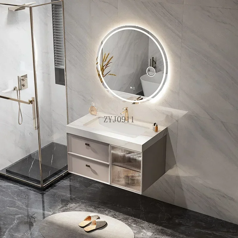 *New Intelligent Bathroom Cabinets, Rock Slabs, Ceramic Basins, Combined Creative Washbasins, Toilet Wall Cabinets