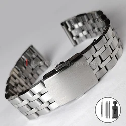 Premium Stainless Steel Universal Watch Strap - Elegant Metal Replacement Bracelet, 20mm & 22mm - 22mm (Silver)