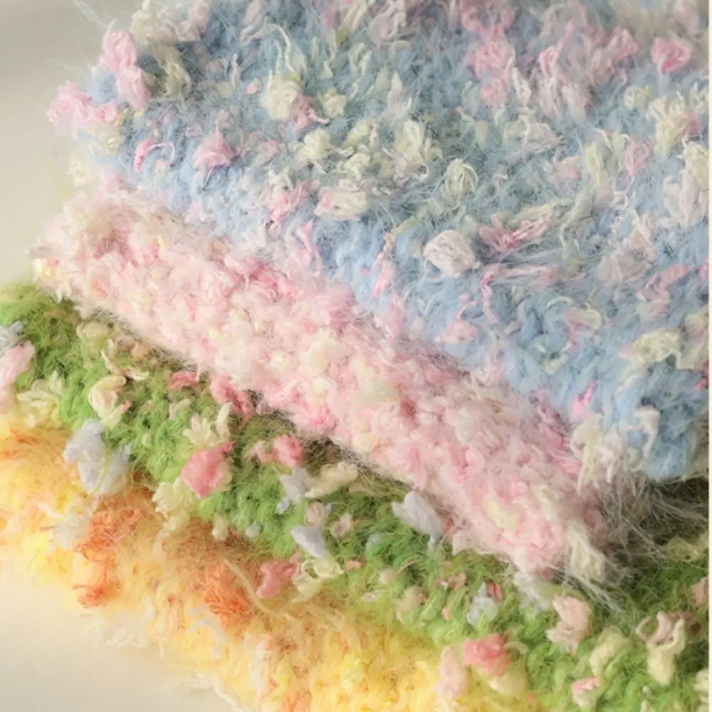 Nuovo Filato Mohair 100g, Morbido e Soffice, Colorato, con Texture a Bolle, Sfumature di Colore, per Lavorazione a Mano di Sciarpe, Cappelli e Borse - immagine 5