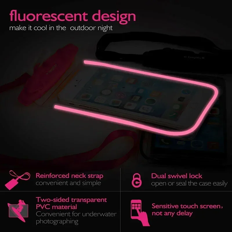 Waterproof Phone Pouch Drift Diving Swimming Bag Underwater Dry Bag Case Cover For Phone Water Sports Beach Pool Skiing 6 inch waterproof phone pouch