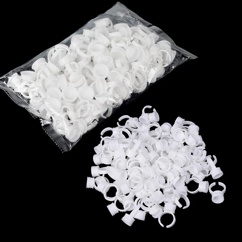 

100pcs Disposable Microblading Pigment Glue Rings Tattoo Ink Holder S/M/L Eyebrow Makeup Accessories Eyelash Extension Glue Cups
