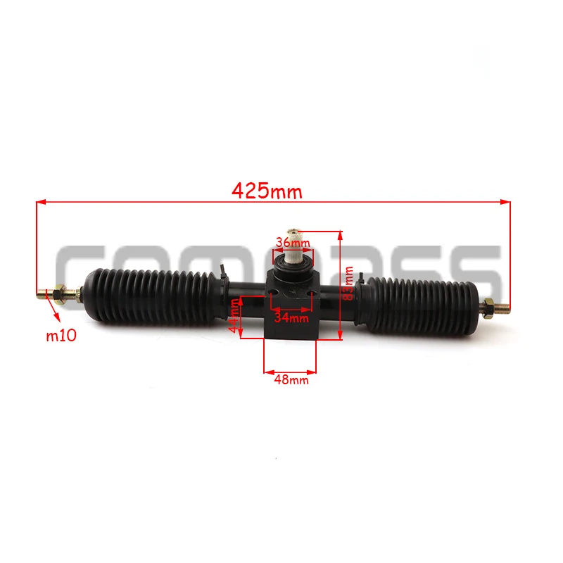 Universal 430mm Power Steering Gear Box Rack Pinion Assembly 1008 harvester gearbox steering pinion claw clutch assembly 5t106 91580