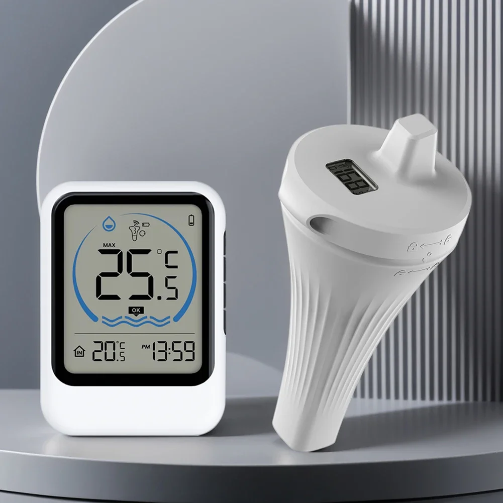 Floating Pool Thermometer IPX7 Waterproof Wireless Pool Temperature Monitor Easy Read for Ice Bath Tub Fishbowl Pond Hot Tub