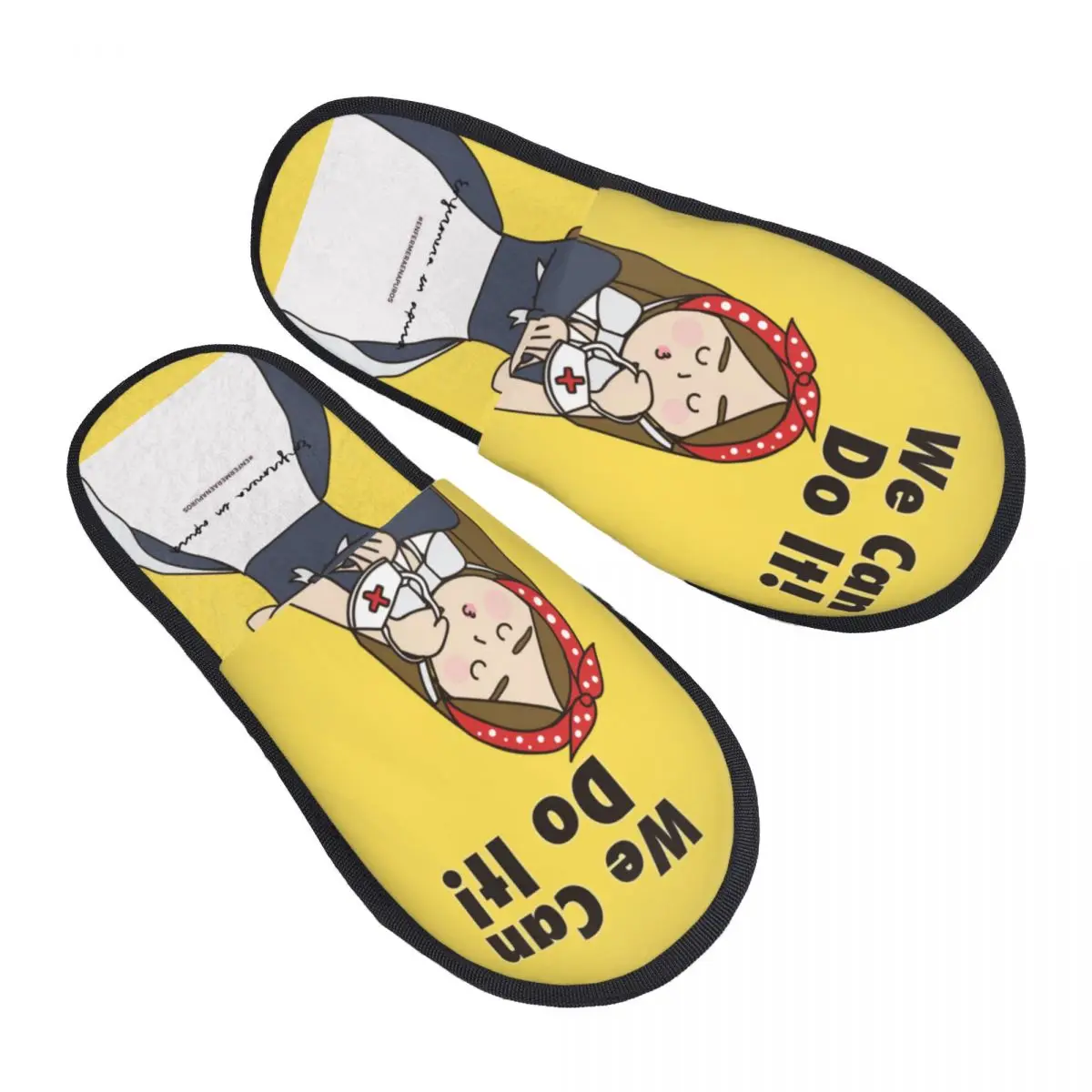 

Furry Slippers Anti Slip Enfermera En Apuros Doctor Nurse Medical Medicine Health Cozy Memory Foam Slides Bedroom