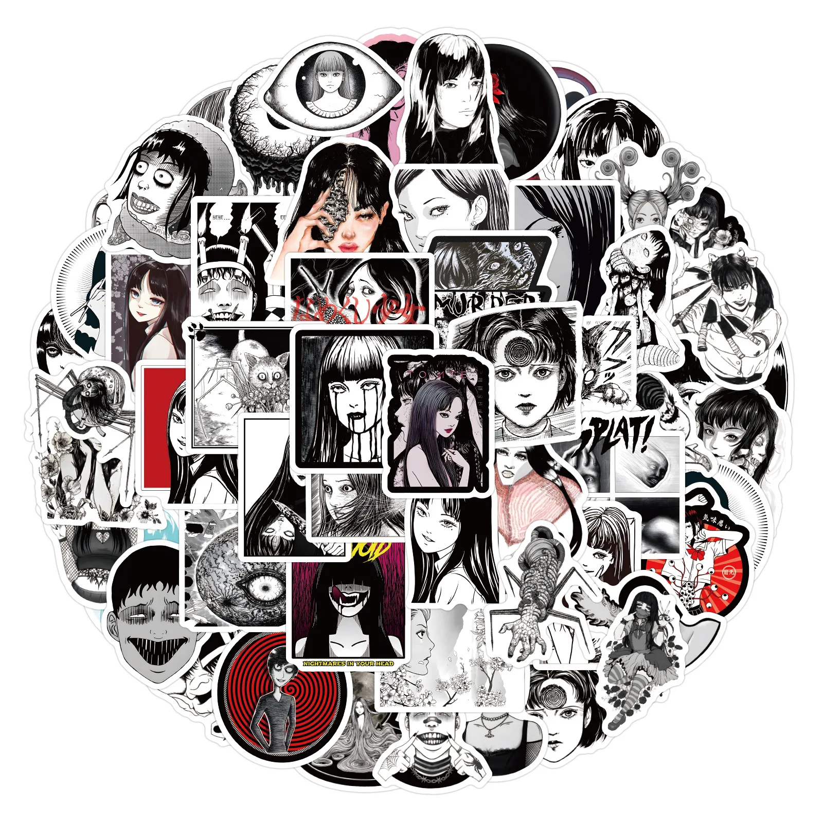 Horror Story Junji Ito Series Graffiti Stickers - 110pcs Set