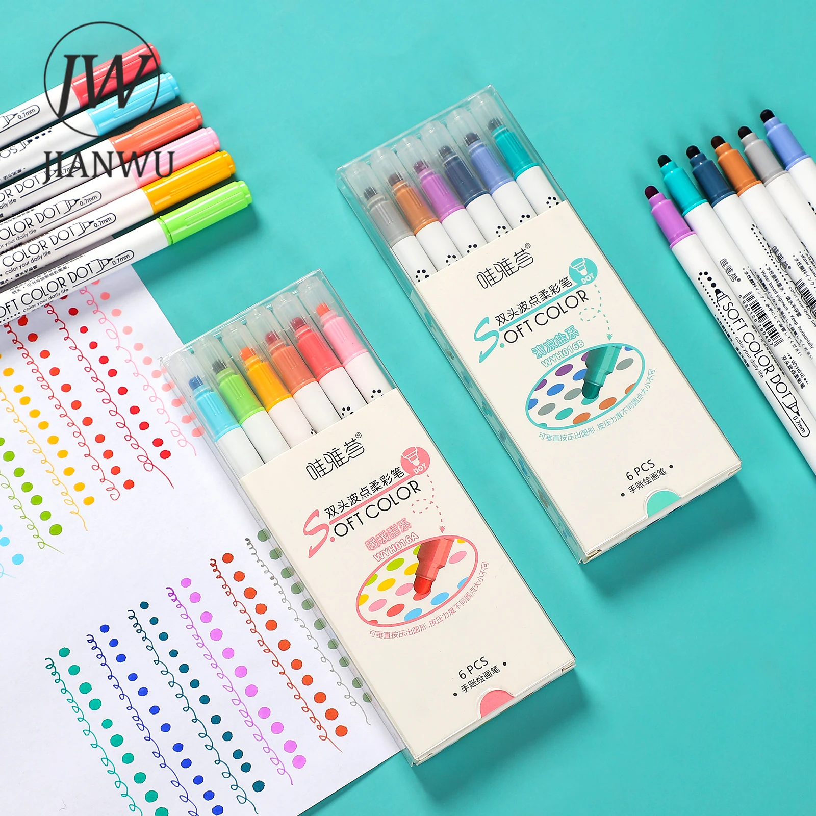 Highlighter Stationery Dots Pen Highlighters Stationery Supplies