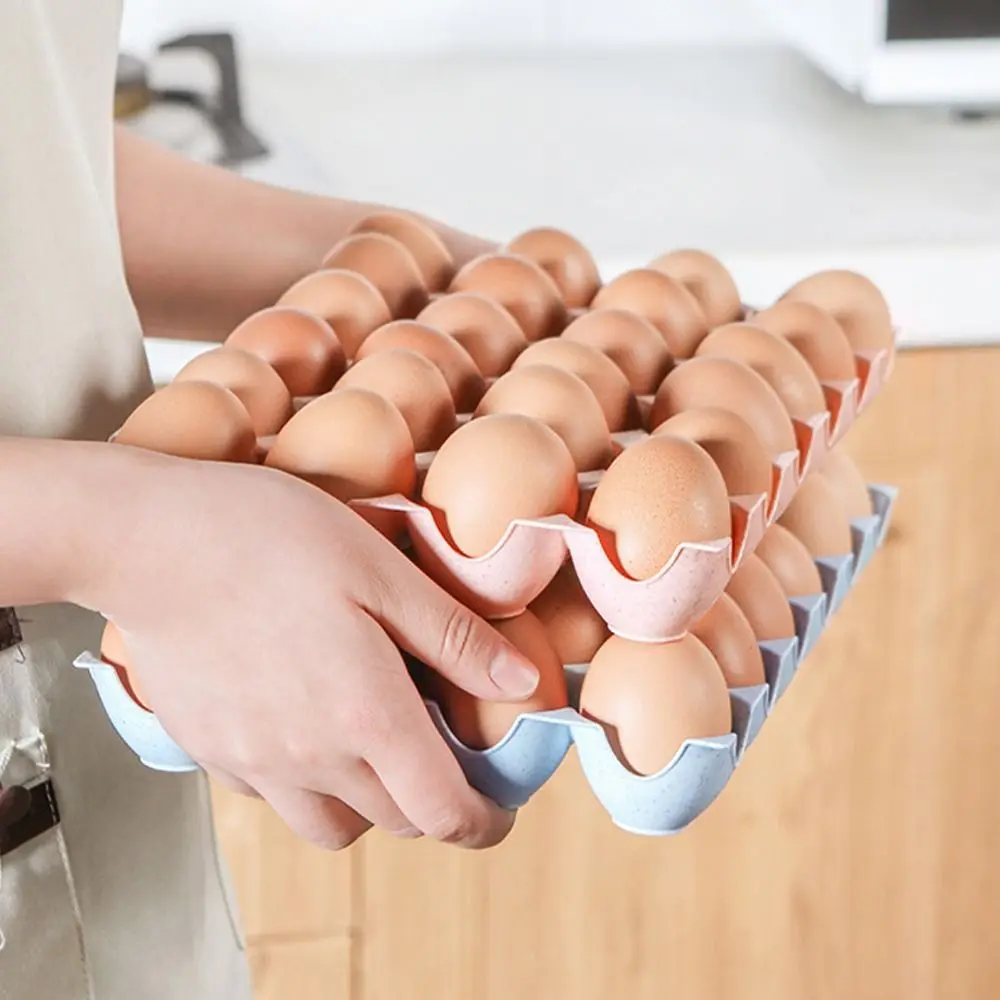 24/15 Grooves Egg Storage Box egg storage box Household Egg Rack Refrigerator Container Dispenser for Kitchen