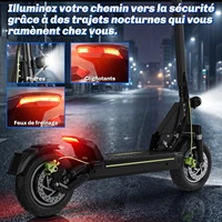Trottinette électrique pour adultes TODIMART D8, connectée à l'application, 48V 18.2Ah, freins à disque doubles, autonomie de 60-70 km, double suspension avant et arrière, trottinette électrique pliable 5