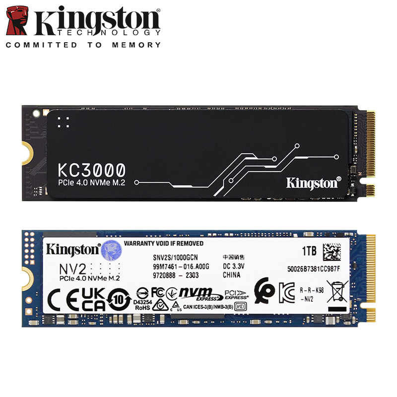 Kingston NV2 SSD NVMe M2 PCIe M.2 2280 250GB 500GB 1TB Internal Solid State Drive 512GB KC3000 Hard Disk For PC Laptop Desktop