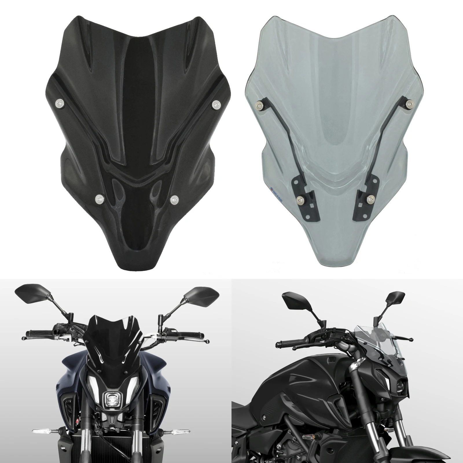 Motorcycle Front Windscreen Windshield Fly Shield Screen Wind Deflector