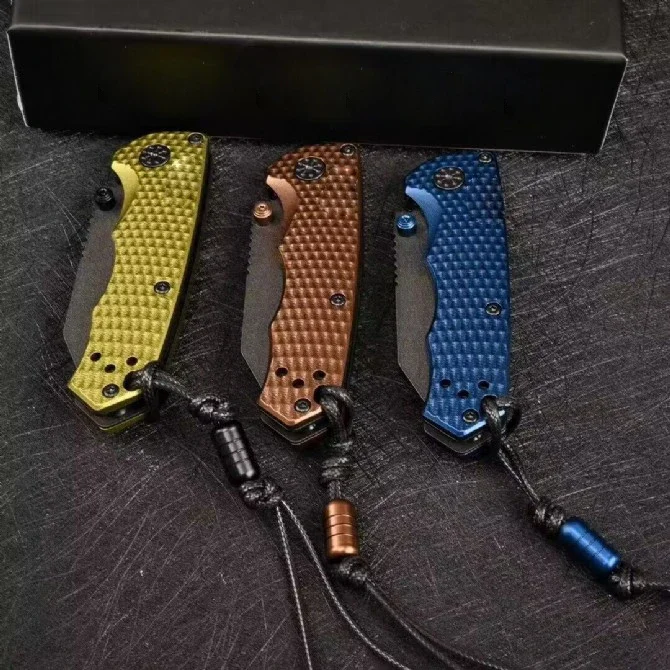 Paodin BM290 Mini Pocket Folding Knife Damascus/M4 Blade Carbon fiber/Aviation aluminum Handle Tactical EDC Survival Tool 5