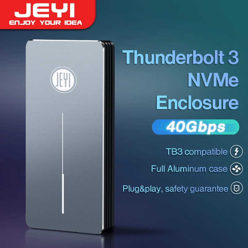 Cassa Mobile NVME della scatola di JEYI Thunderbolt 3 m.2 per TYPE-C tipo  di alluminio C3.1 USB3.1 PCIE U.2 SSD LEIDIAN-3 - AliExpress