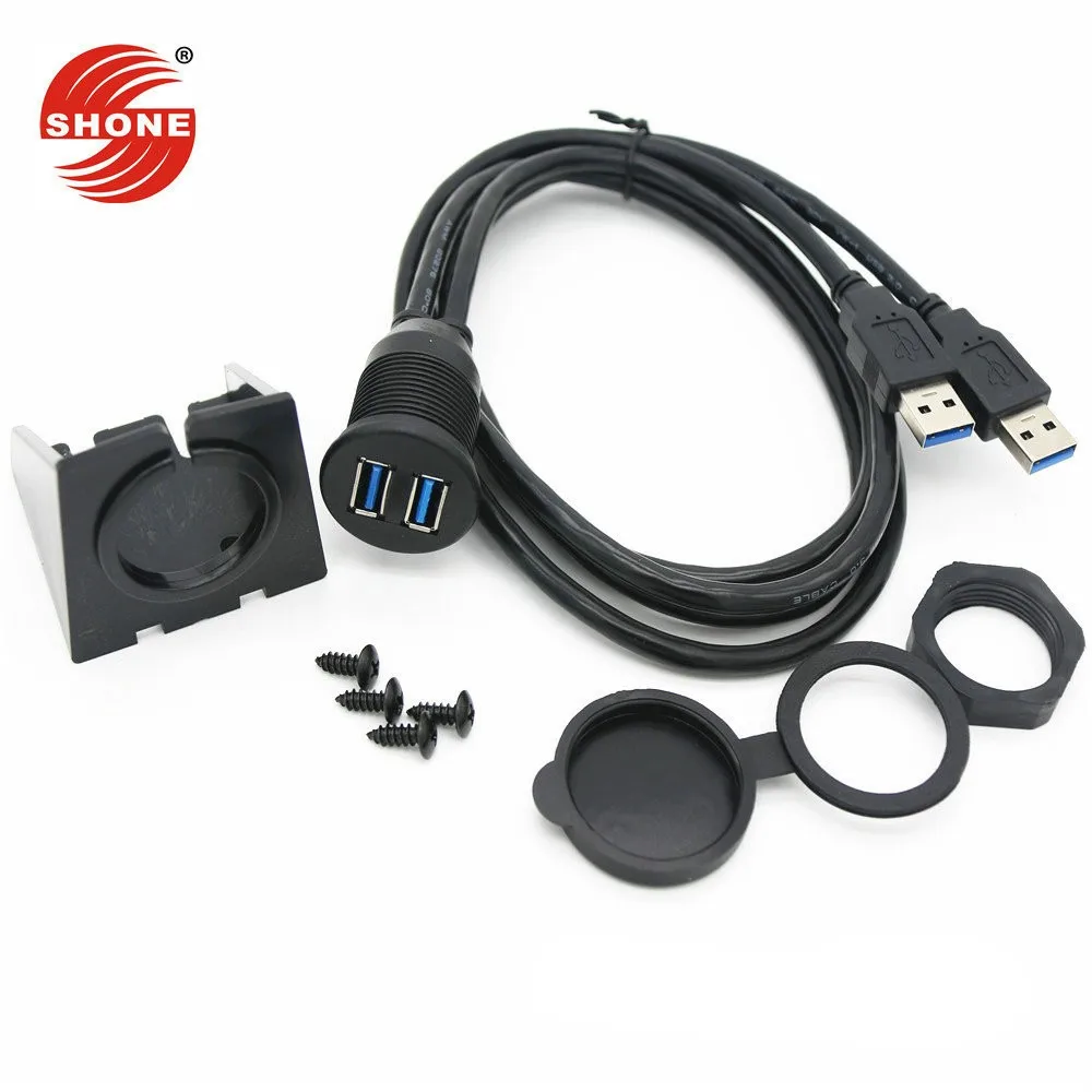

Двойная Водонепроницаемая линия USB, автомобильный отпариватель, линия для приборной панели мотоцикла, автомобильная Водонепроницаемая линия USB, 1 метр от производителя