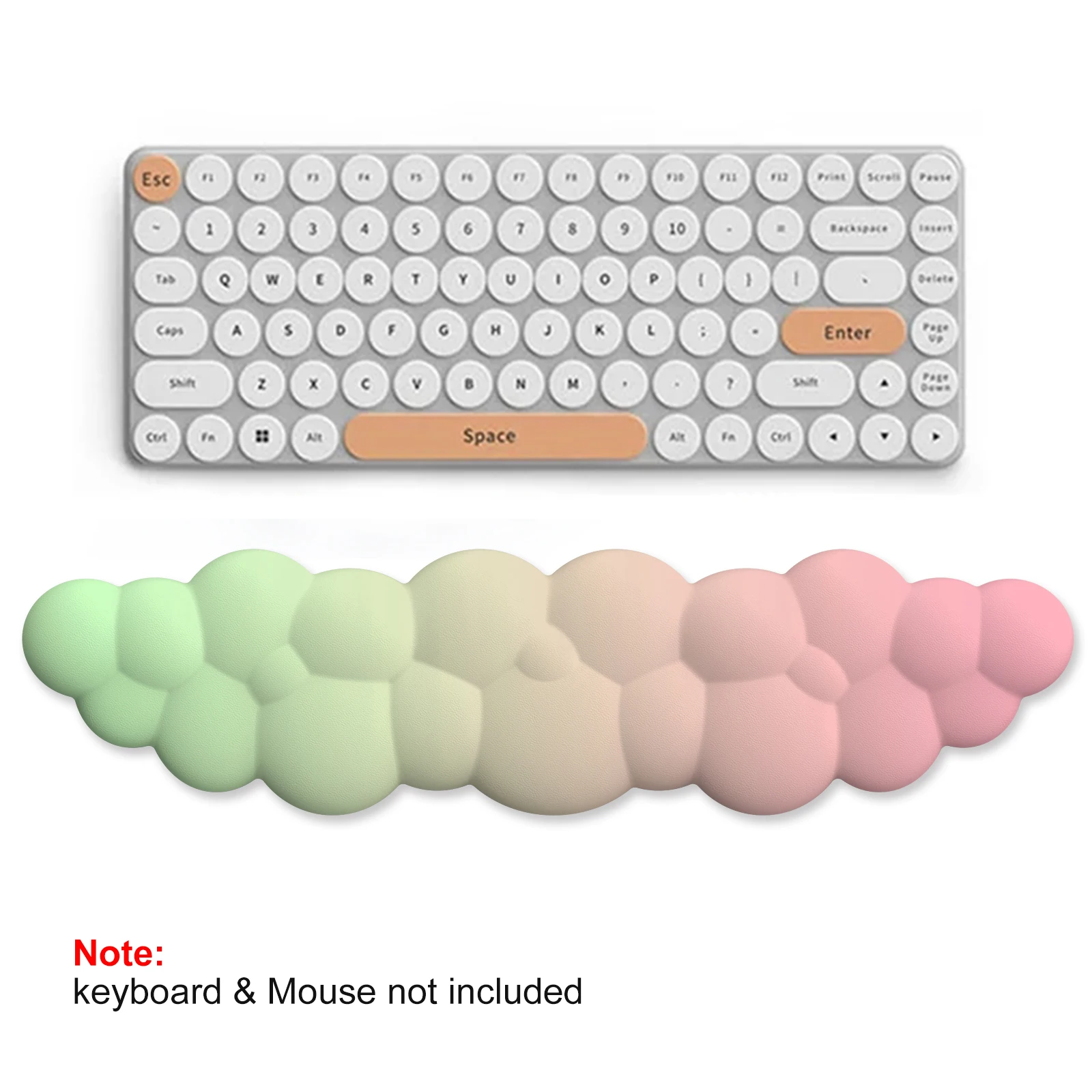 Mouse pad with wrist rest keyboard cloud anti-slip memory foam desktop office gamer mouse wrist rest