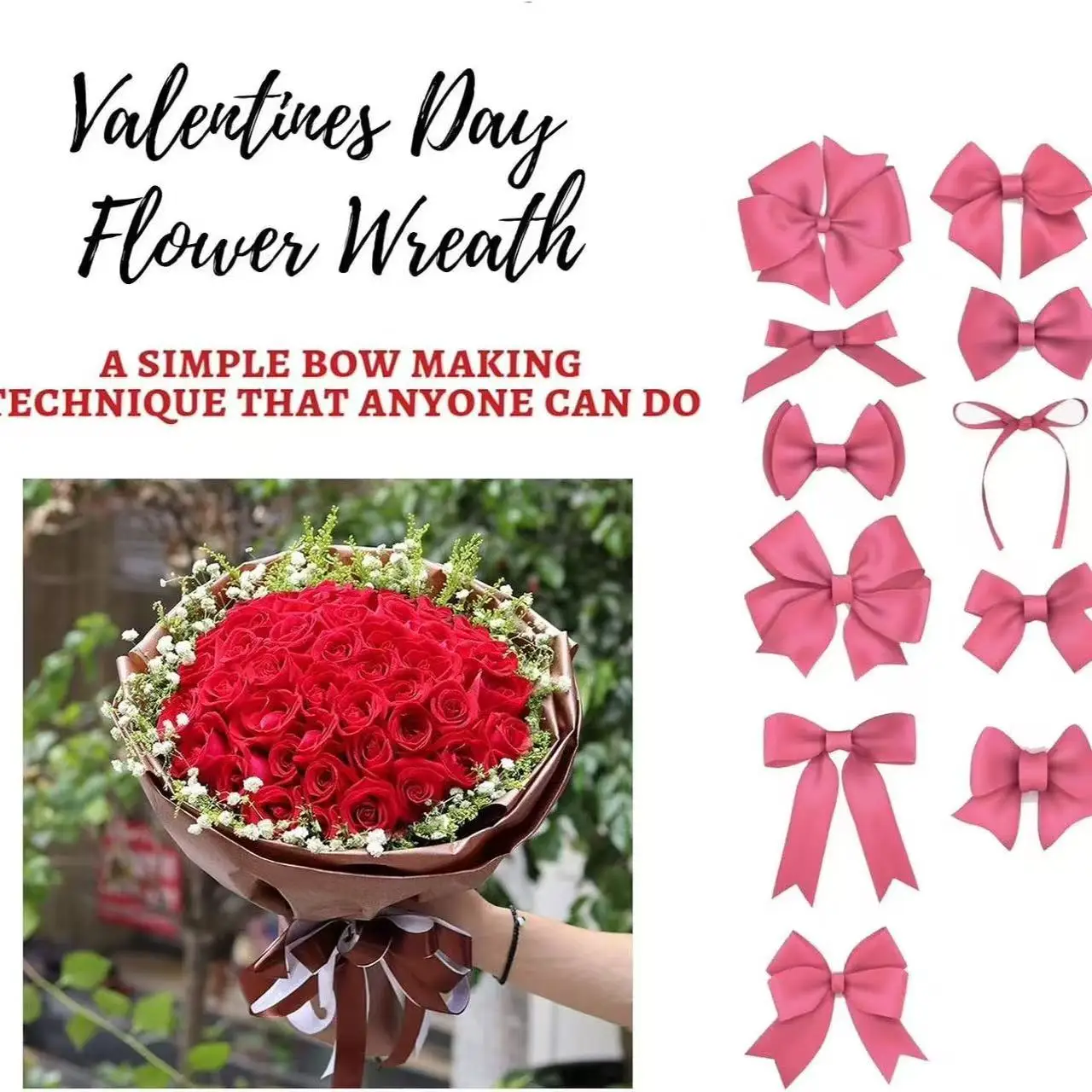 Strumento Esteso per Creare Fiocchi per Ghirlande, Strumento in Legno per Realizzare Fiocchi Fai-da-Te, Fiocchi per Capelli, Corsage, Ghirlande Festive per Decorazioni Natalizie e per Feste - immagine 2