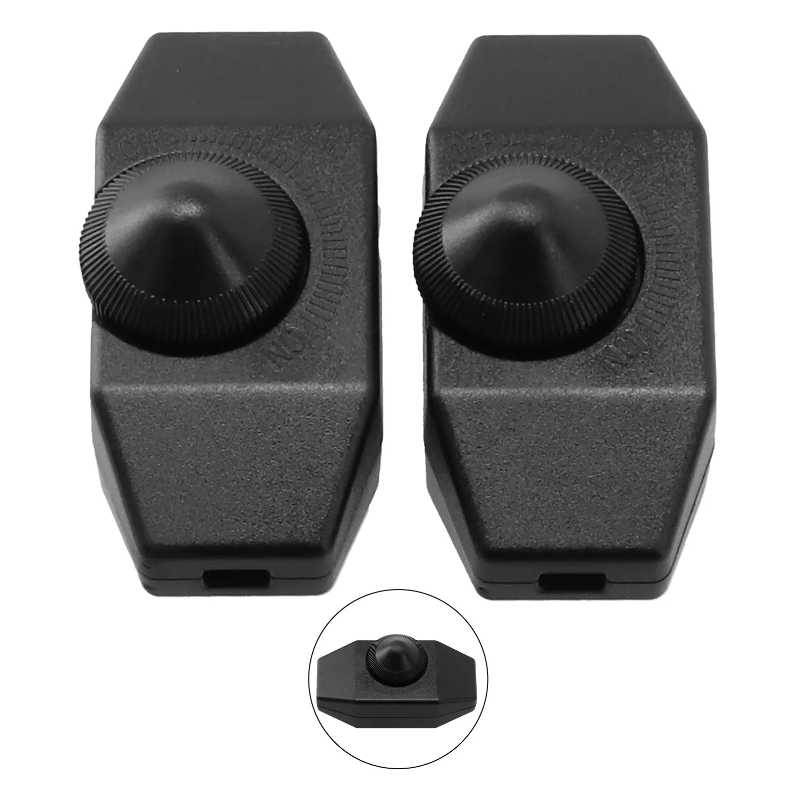 

Experience Effortless Lighting Control with 2Pcs Inline LED Dimmer Switch Built in Rotary ON/OFF & Knob Control