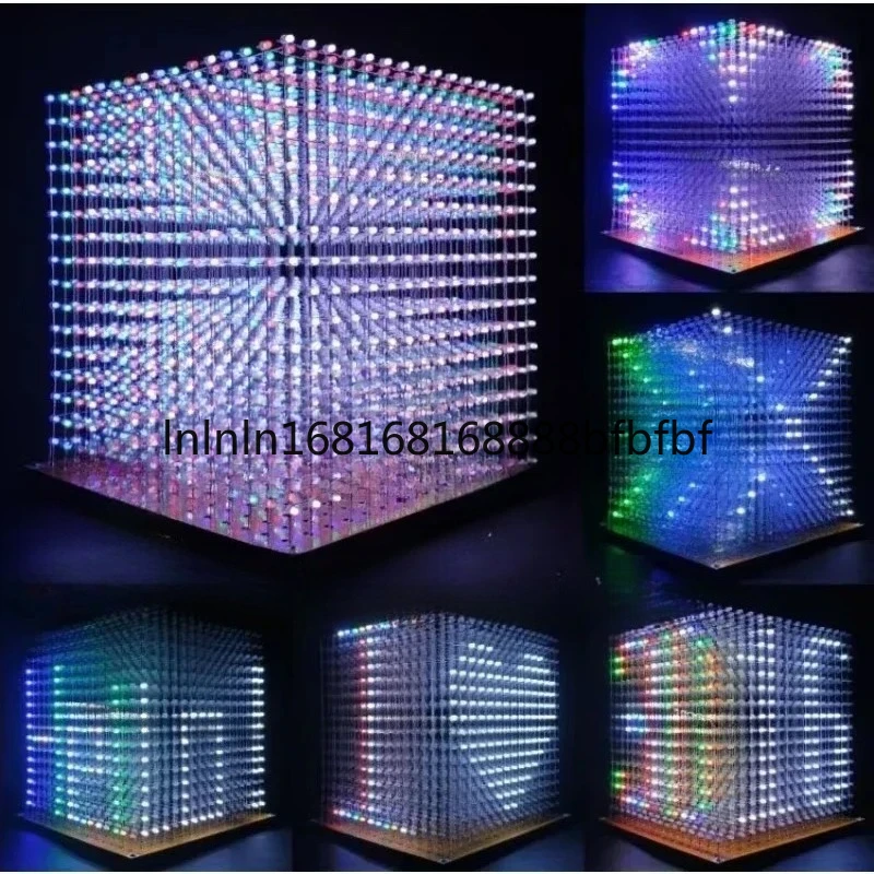 DIY 제작 부품에 적합 맞춤 애니메이션 지원 3D16미니 라이트 큐브 키트 16x16x16