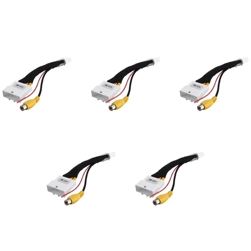 5X Car 24Pin Video Input Switch Reverse Parking Camera Rca Cavo Adattatore Per Renault Stepway Vivaro Dacia Sandero Clio 4