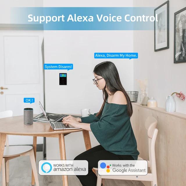 PGST 4G & Wifi Home Security System Wireless, Smart Home Alarm Security Systems, Smart Life App Control Works with ALexa 5