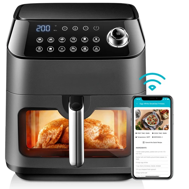 Fryer 6 Quart with See-Through Window Smart Wifi (100 Recipes