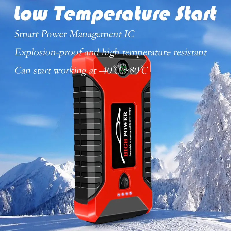 Car Battery Jump Starter 20000mAh 600A 12V Output Portable Emergency Starter Power Bank For Car Booster Starting Device