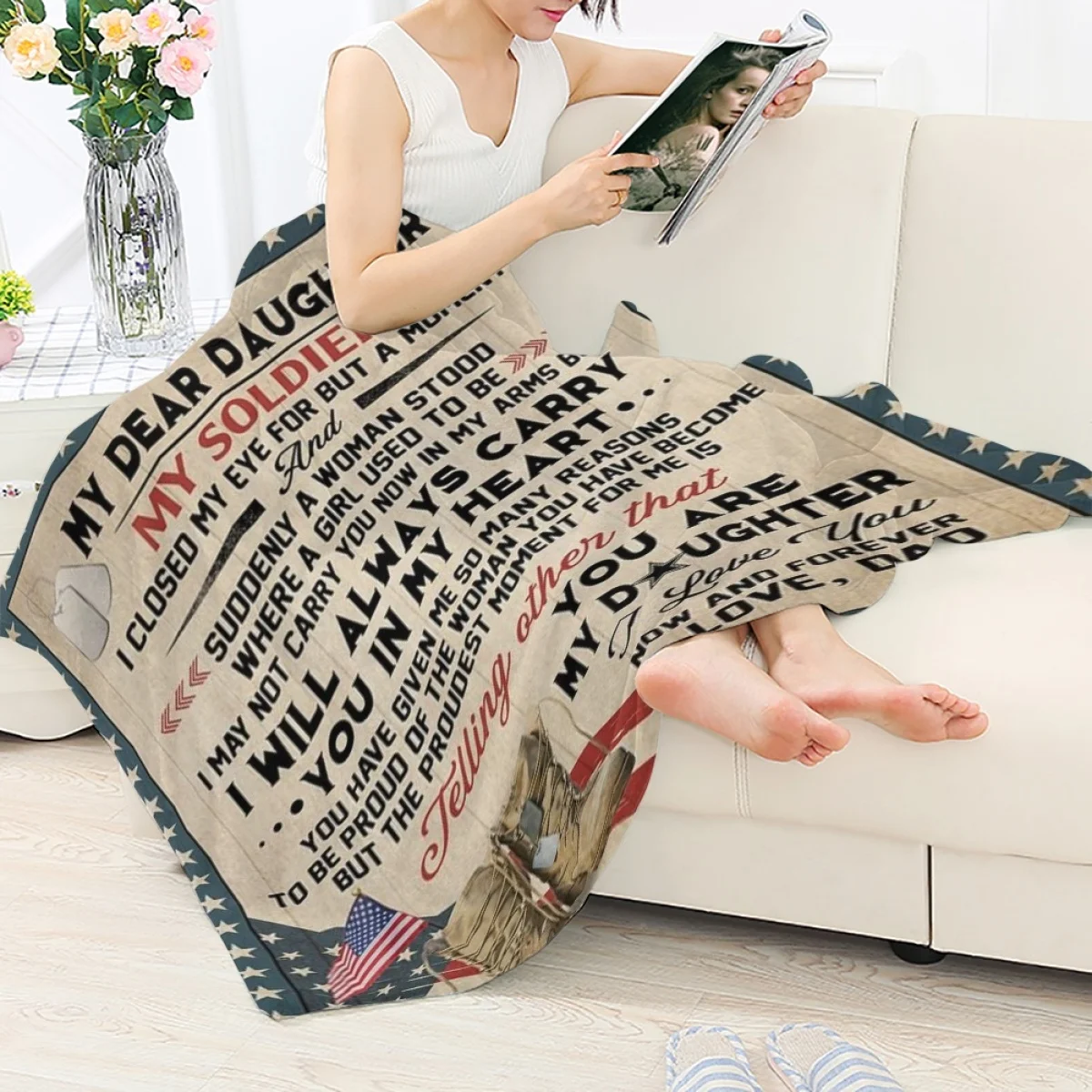 

TOADDMOS Summer Warm Office Air Conditioner Throw Blanket Gift for My Daughter Living Room Sofa Bed Blanket Home Decoration