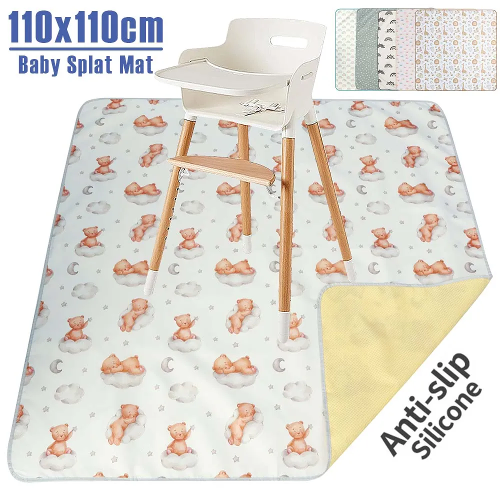Baby Splat Mat Anti Slip High Chair Mat Waterproof Babies Toddlers