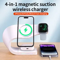 REMAX Magnetic Wireless Charger Stand 15W Induction Universal IP14 Quick Charging Dock For IPhone13 12 iWatchS1-7 SE AirPods - Image 2