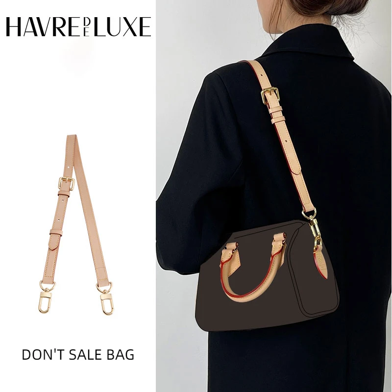 HAVREDELUXE 가방 스트랩, LV Speedy20 가방 어깨 스트랩 베개 가방, 크로스 바디 겨드랑이 교체 스트랩, 야채 무두질 가죽