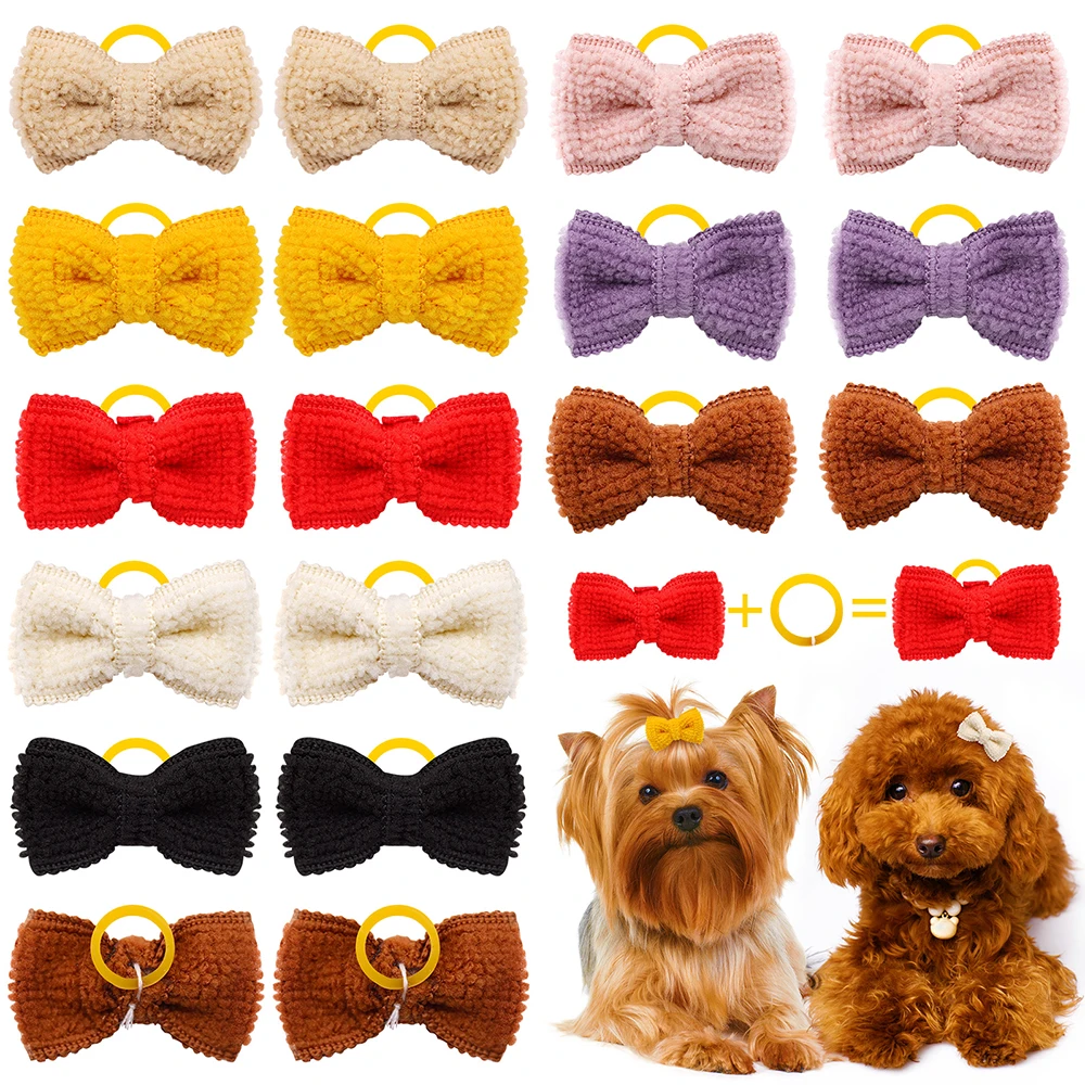 10/20/30pcs Pet Dog Hair Bowknot Grooming Handmade Puppy Hair Bows