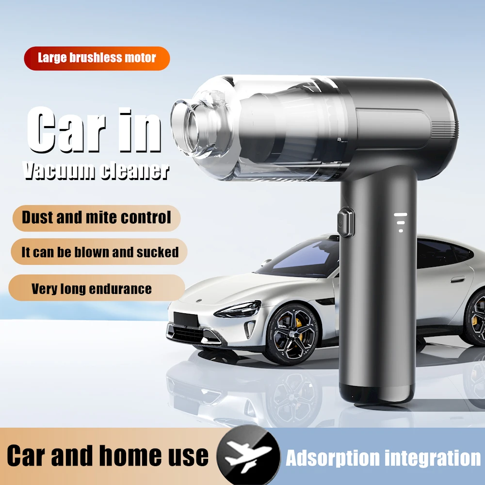 Car Wireless Vacuum Cleaner Powerful Suction Home Car Dual Use Cleaner Portable Handheld Cleaning Machine New
