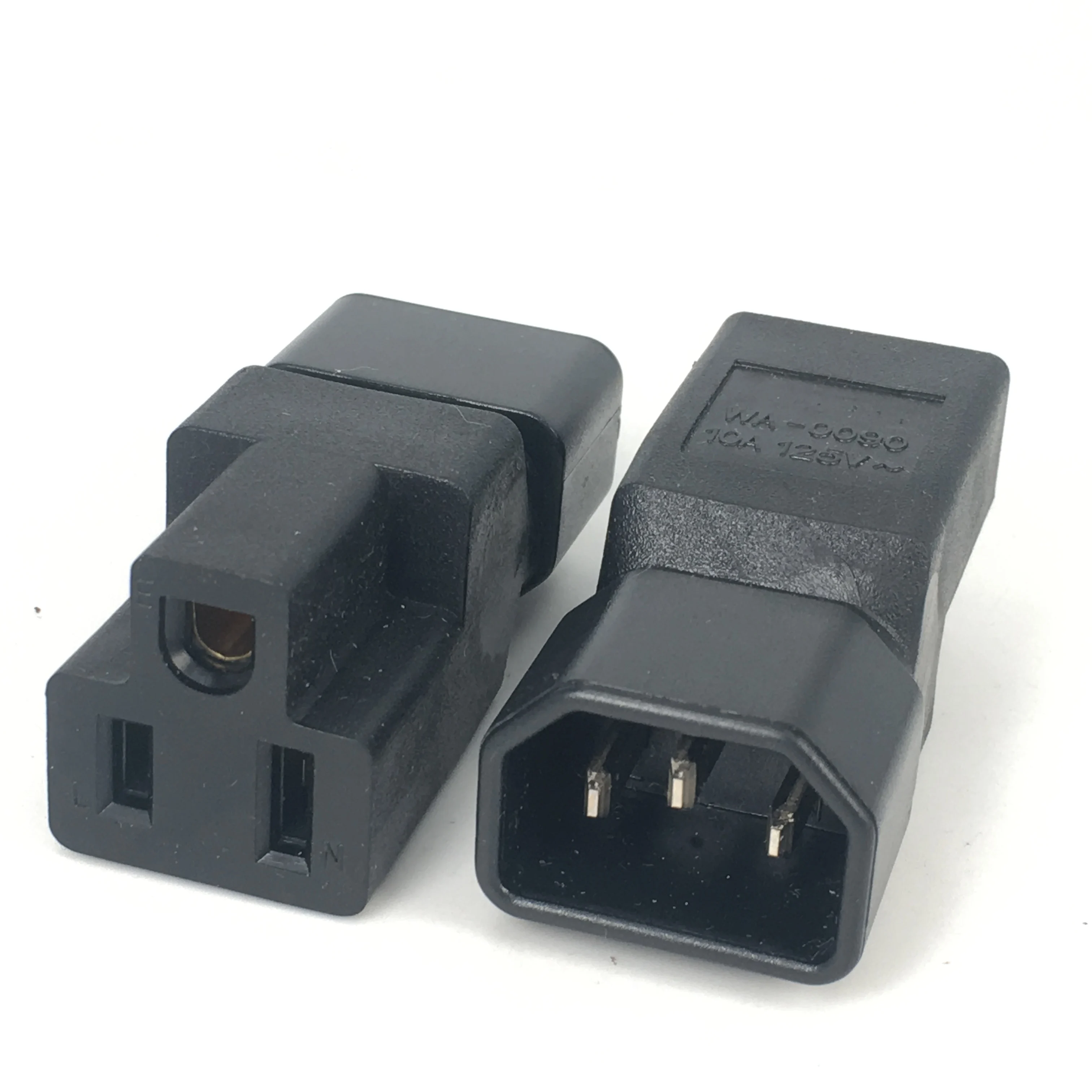 IEC320 C14 To US 5-15R Connector Converter Male To Female Socket Chassis Conversion Plug C14-Nema 5-15R AC Power Adapter plug adapter ac adapter