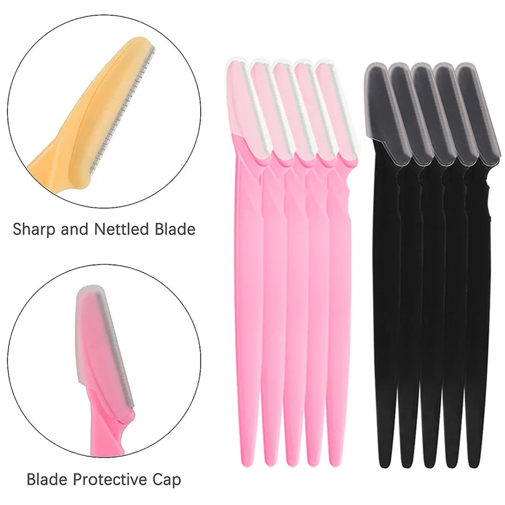 20Pcs Eyebrow Razor For Women Multipurpose Exfoliating Dermaplaning Tools Facial Razor With Precision Cover Small Makeup Tools eyebrow razor set eyebrow razor