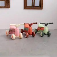 NEW Simulation Mini Cute Kids Balance Car Four-wheeled Baby Sliding Scooter Ornament Creative Assembly Children's Car Toy Gift 4
