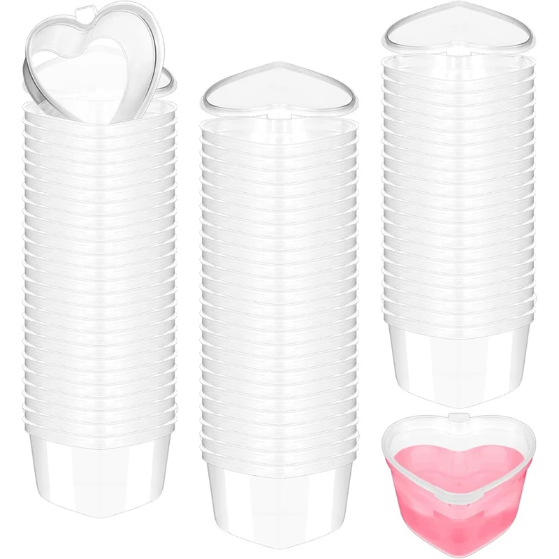 

Контейнеры для хранения в форме сердца на День святого Валентина, пластиковые контейнеры в форме сердца, прозрачные контейнеры для хранения пищевых продуктов, 100 шт.