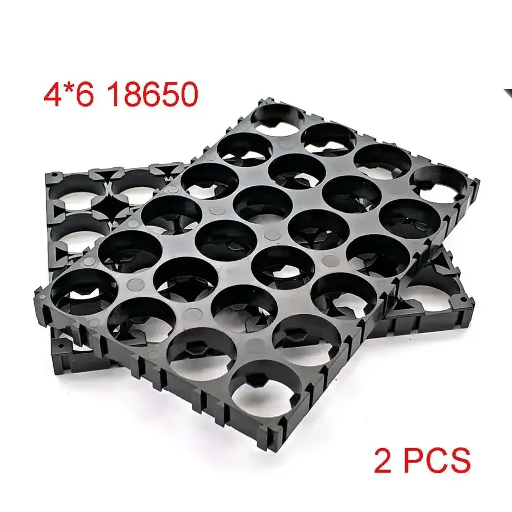 100Pcs 18650 supporto per batteria al lio, staffa per pacco batteria in plastica distanziale per batteria a celle cilindriche fai da te  44