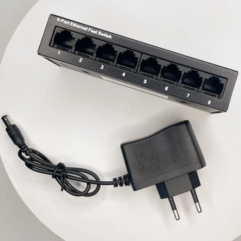 8포트 1000Mbps 기가비트 네트워크 스위치 이더넷 스마트 스위처 고성능 RJ45 허브 인터넷 분배기 가정 및 사무실용
