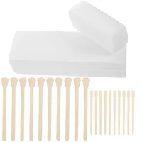 1Set Premium Non Woven Facial Body Hair Removal Wax Strips with Wooden Applicator Sticks for Women Quick Easy Disposable Smooth